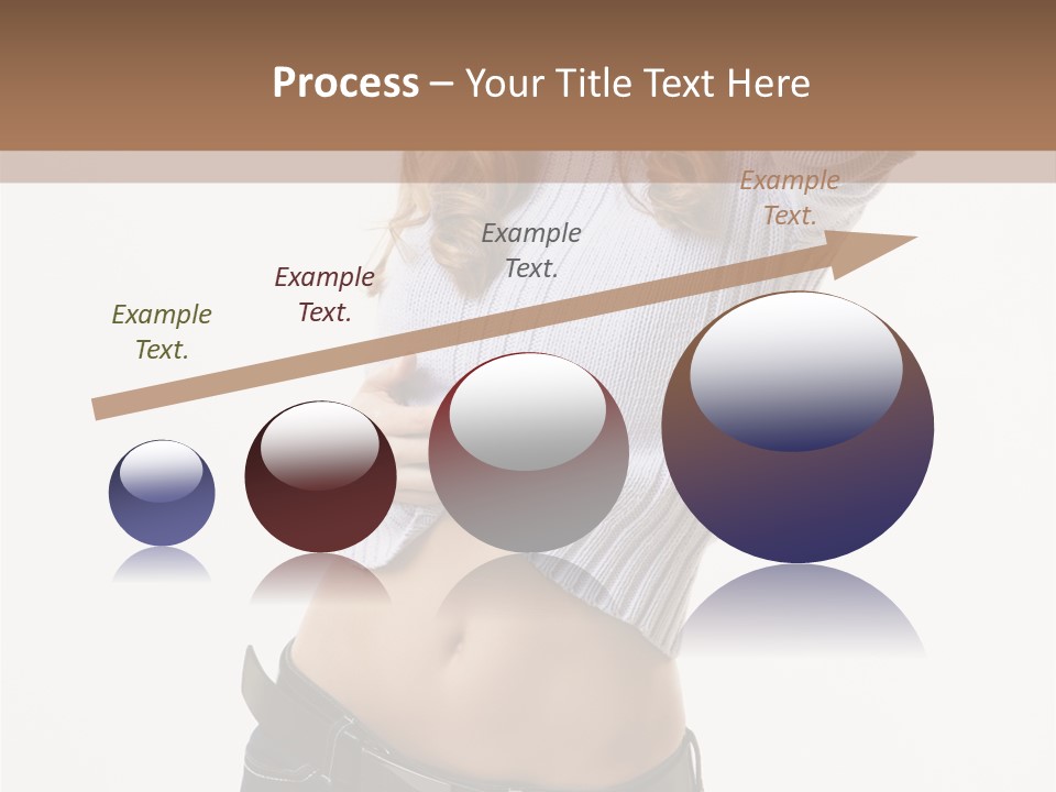 Lady Girl Blue PowerPoint Template