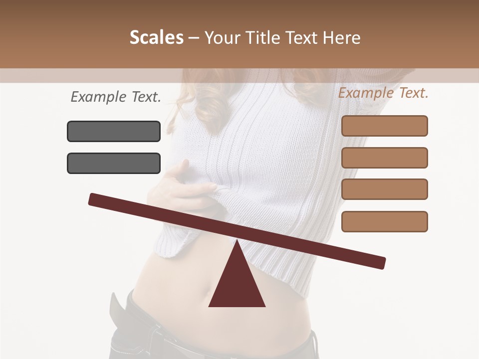 Lady Girl Blue PowerPoint Template