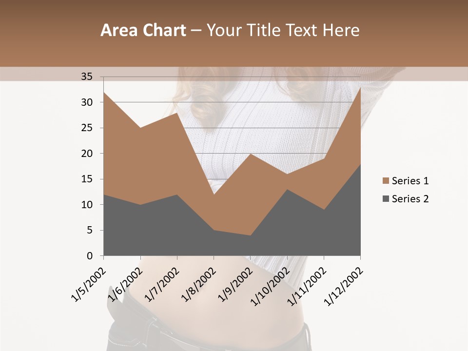 Lady Girl Blue PowerPoint Template