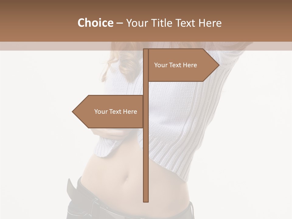 Lady Girl Blue PowerPoint Template