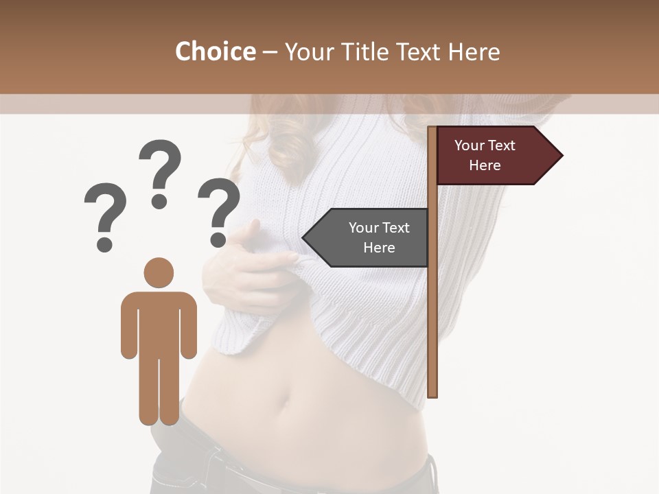 Lady Girl Blue PowerPoint Template