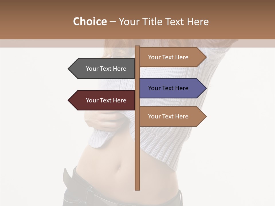 Lady Girl Blue PowerPoint Template