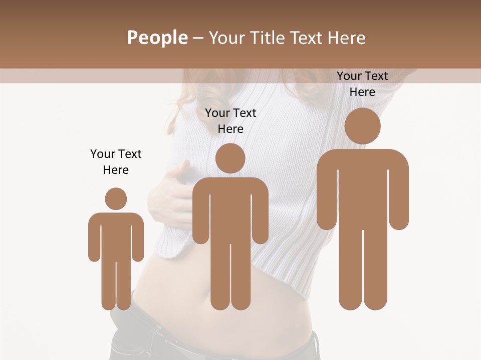 Lady Girl Blue PowerPoint Template