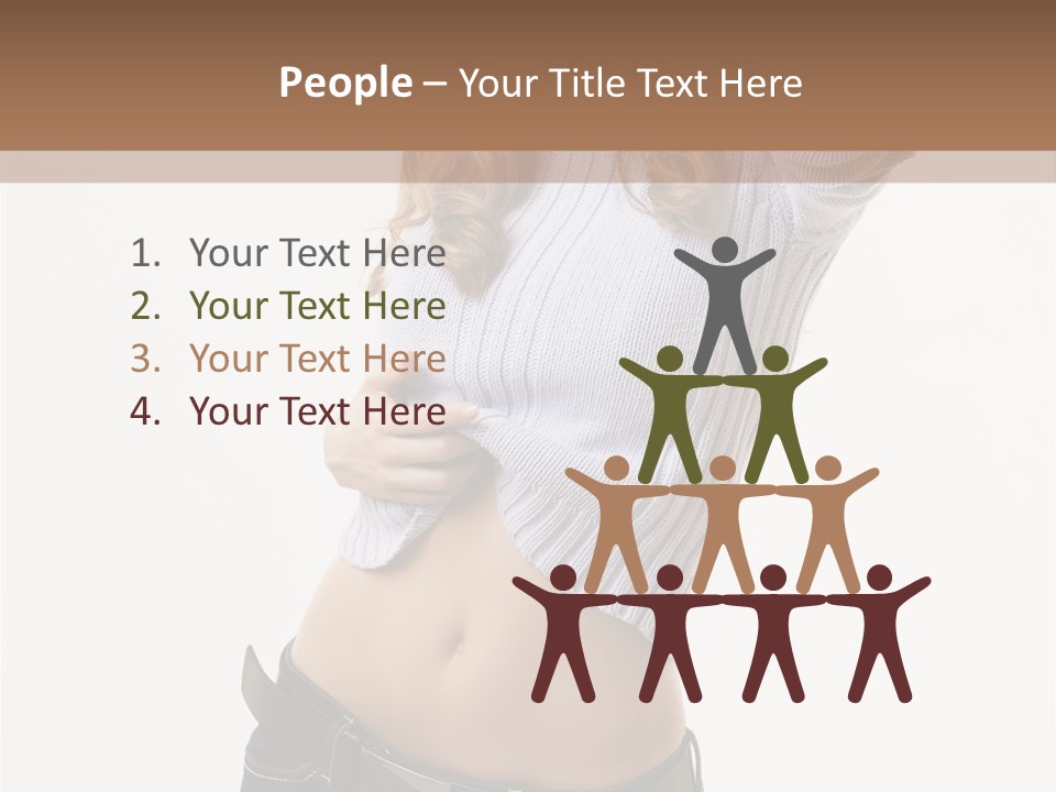 Lady Girl Blue PowerPoint Template