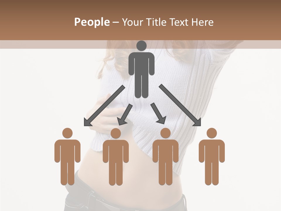 Lady Girl Blue PowerPoint Template