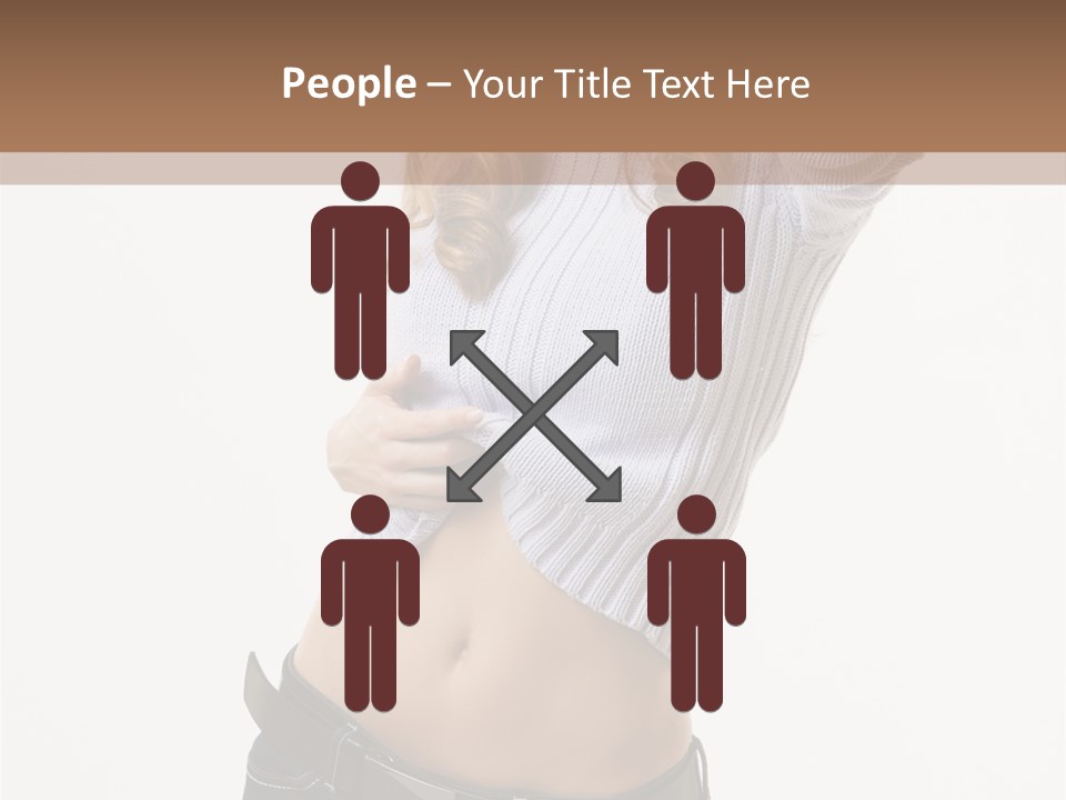 Lady Girl Blue PowerPoint Template