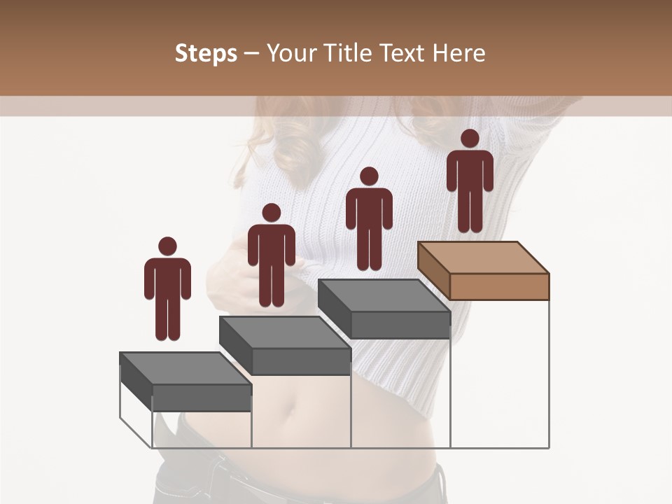 Lady Girl Blue PowerPoint Template