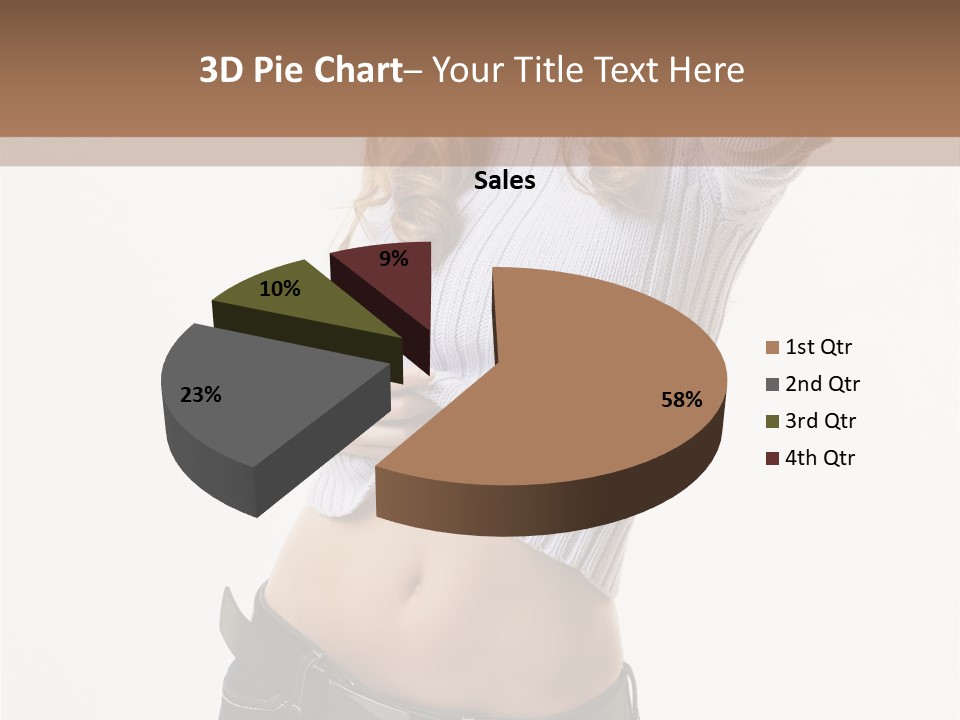 Lady Girl Blue PowerPoint Template