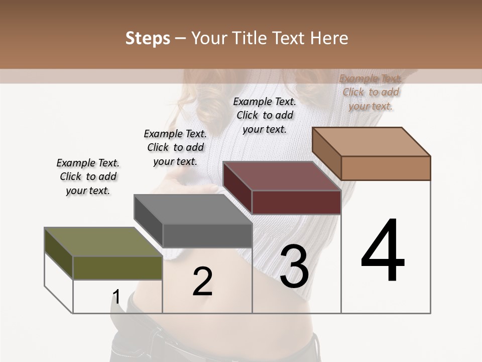 Lady Girl Blue PowerPoint Template