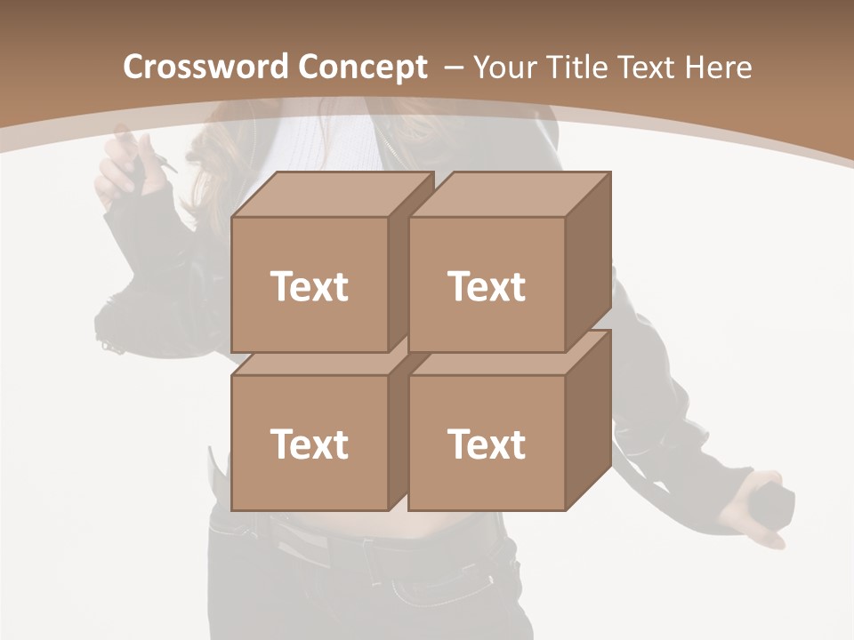 Wearing Head Caucasian PowerPoint Template