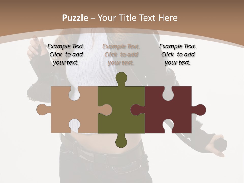 Wearing Head Caucasian PowerPoint Template