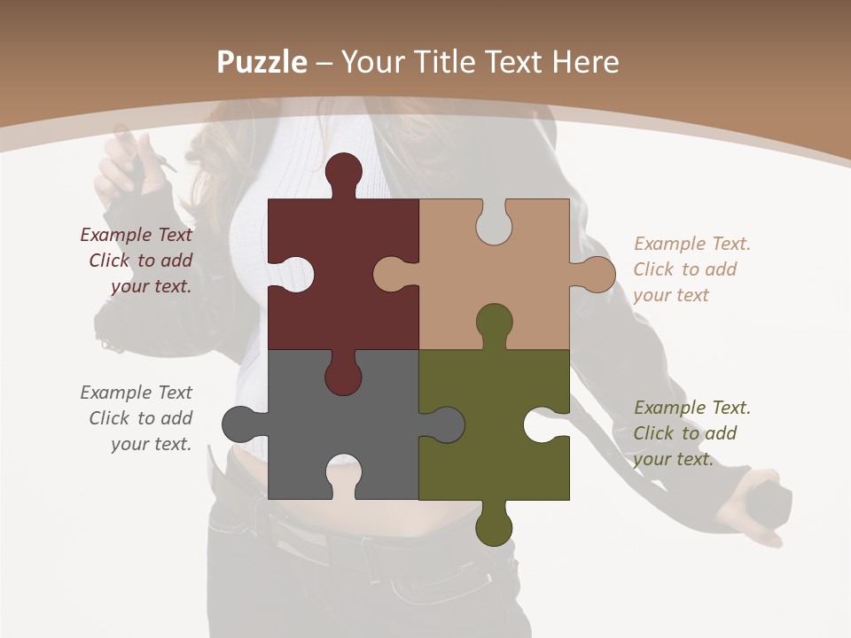 Wearing Head Caucasian PowerPoint Template