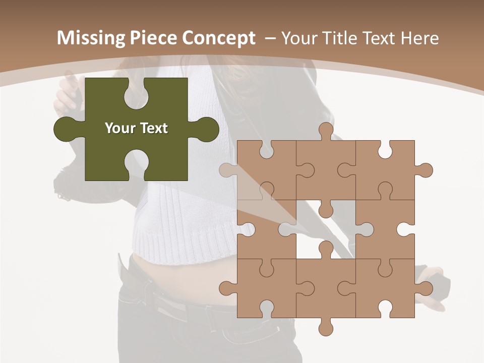 Wearing Head Caucasian PowerPoint Template