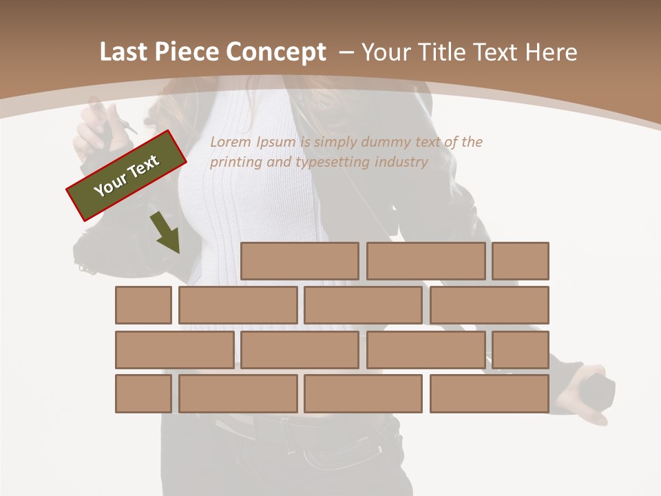 Wearing Head Caucasian PowerPoint Template