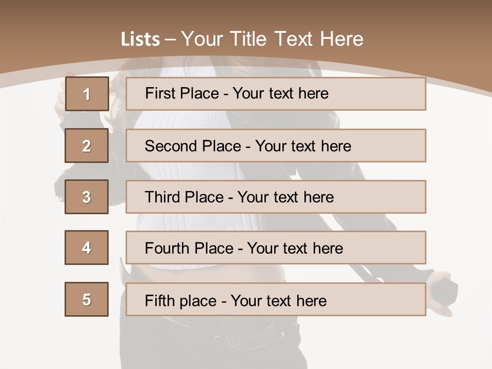 Wearing Head Caucasian PowerPoint Template