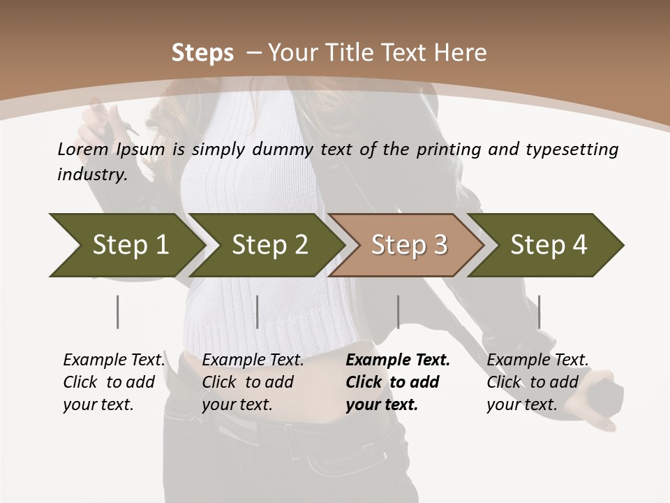 Wearing Head Caucasian PowerPoint Template