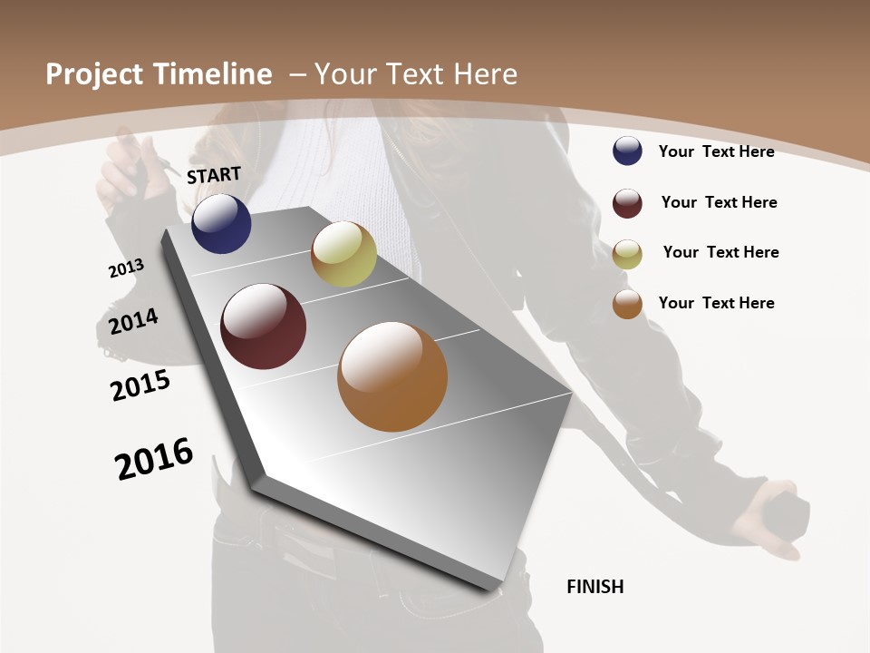 Wearing Head Caucasian PowerPoint Template