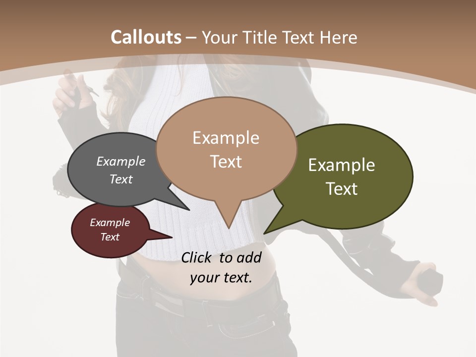 Wearing Head Caucasian PowerPoint Template