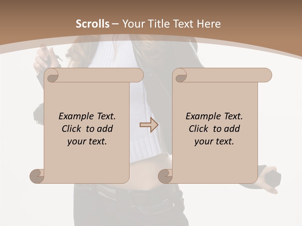 Wearing Head Caucasian PowerPoint Template