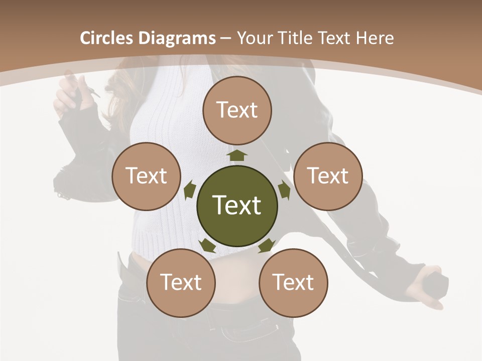 Wearing Head Caucasian PowerPoint Template