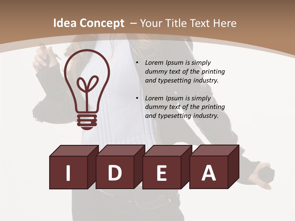 Wearing Head Caucasian PowerPoint Template