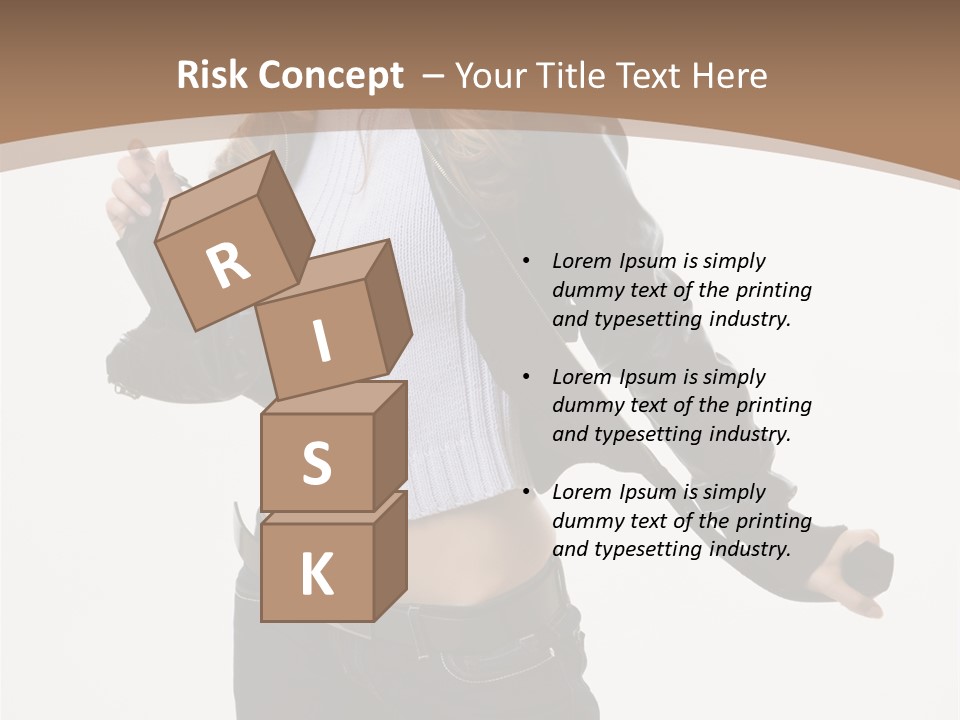 Wearing Head Caucasian PowerPoint Template