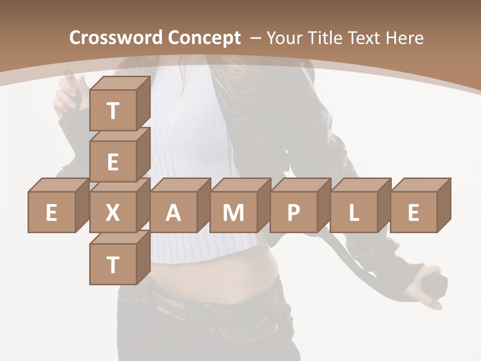 Wearing Head Caucasian PowerPoint Template