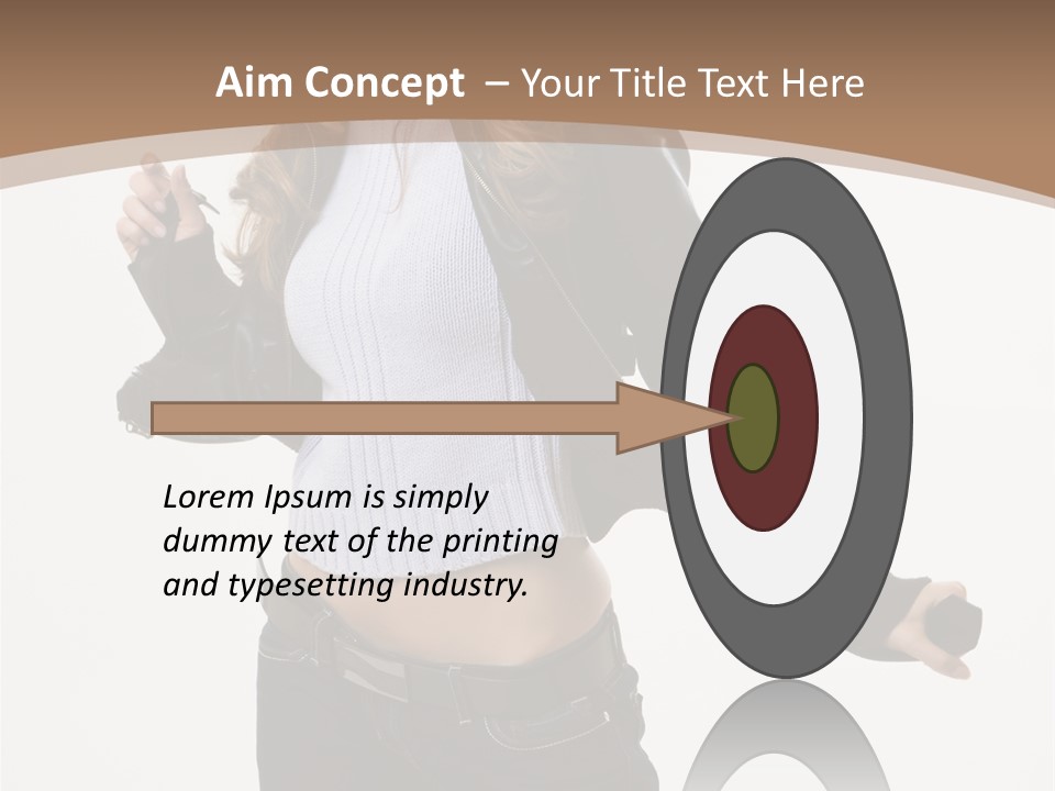 Wearing Head Caucasian PowerPoint Template