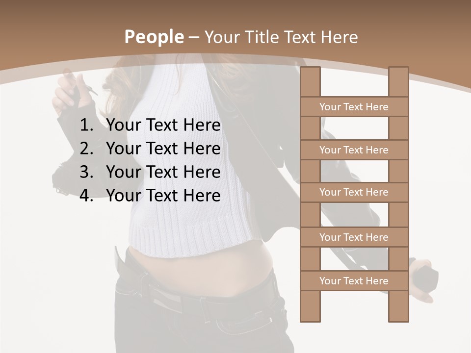 Wearing Head Caucasian PowerPoint Template