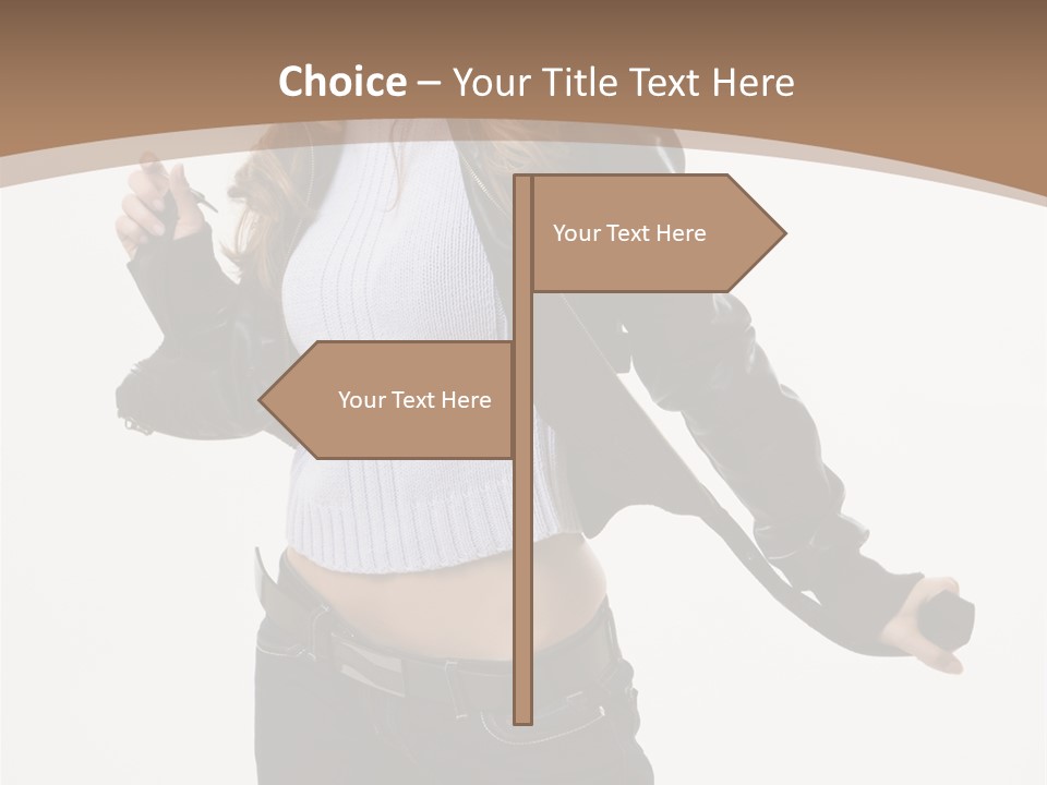 Wearing Head Caucasian PowerPoint Template