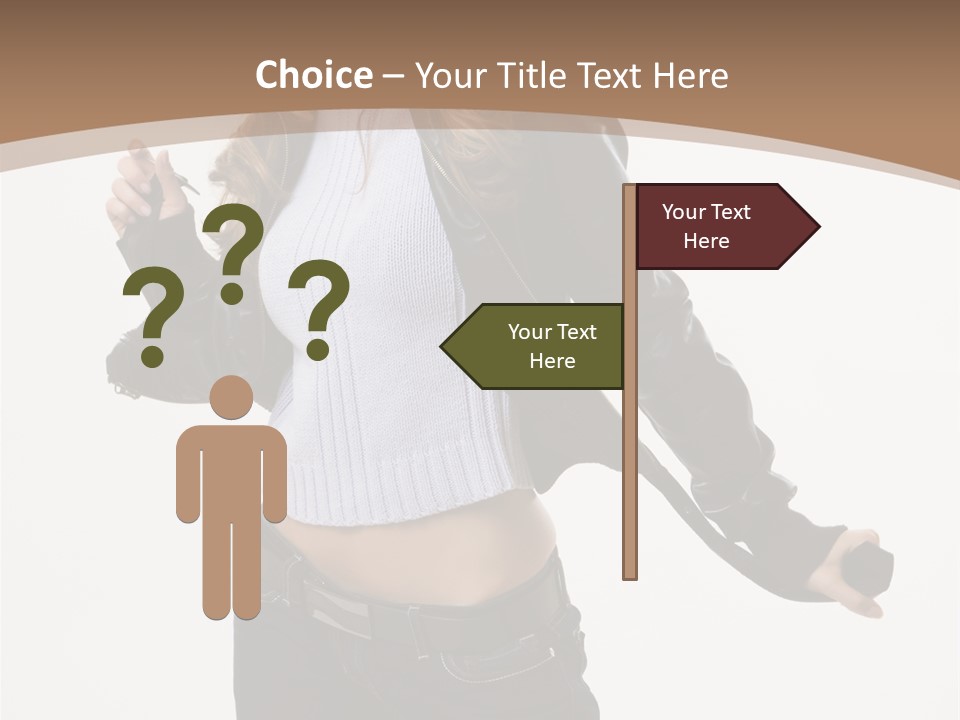 Wearing Head Caucasian PowerPoint Template