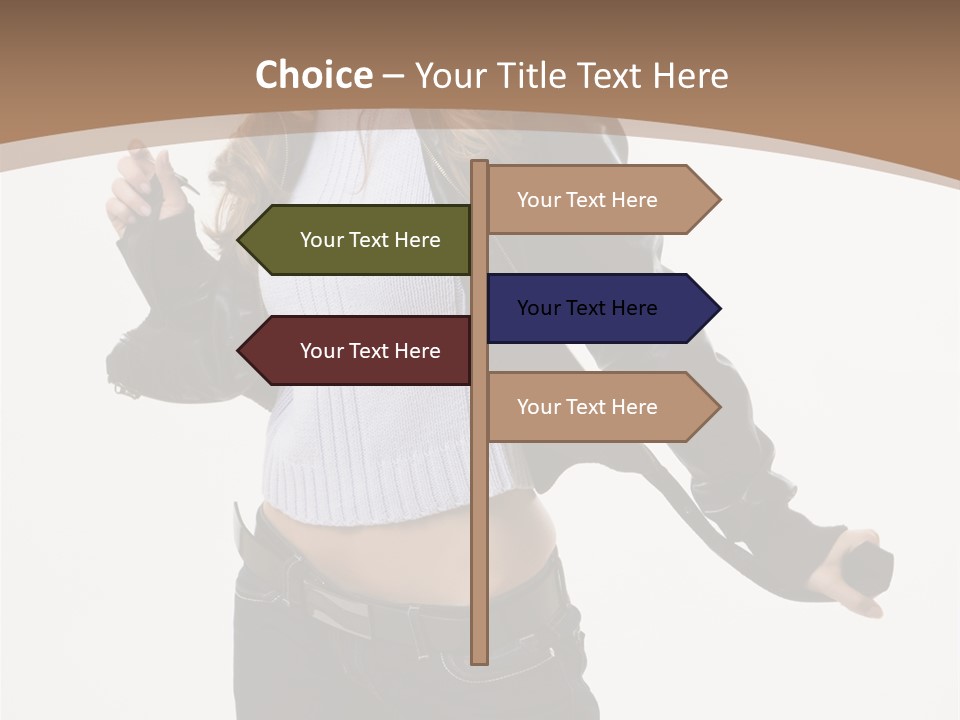 Wearing Head Caucasian PowerPoint Template