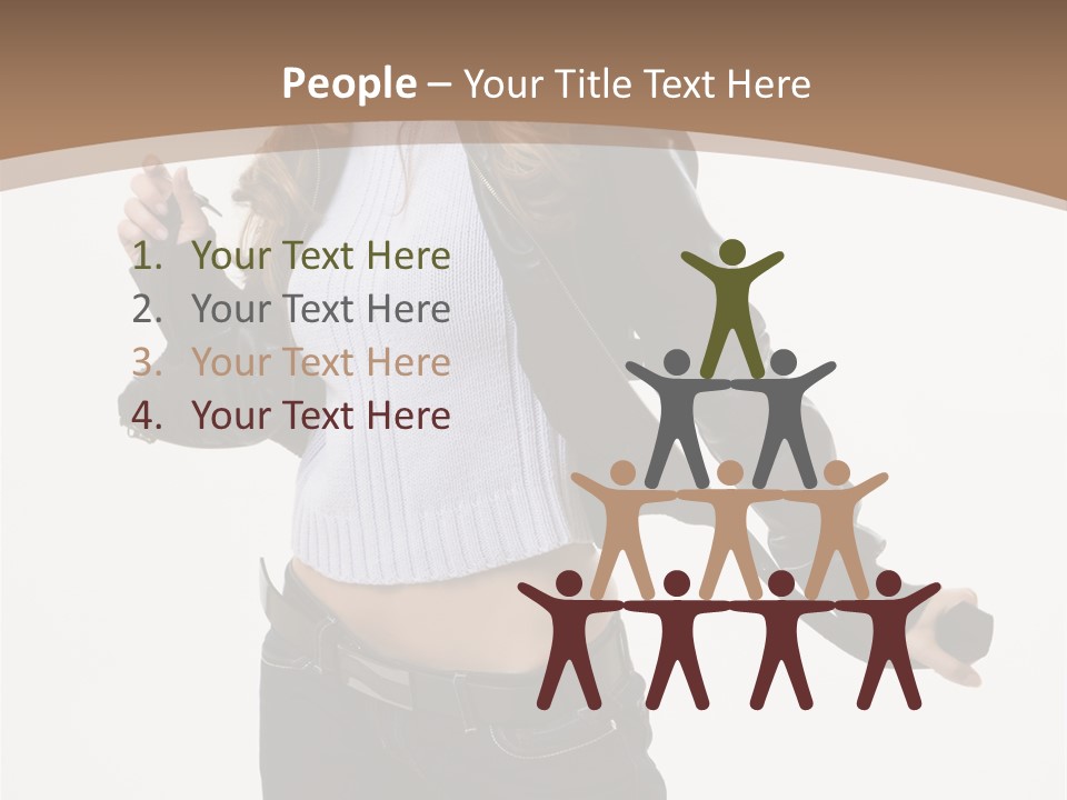 Wearing Head Caucasian PowerPoint Template