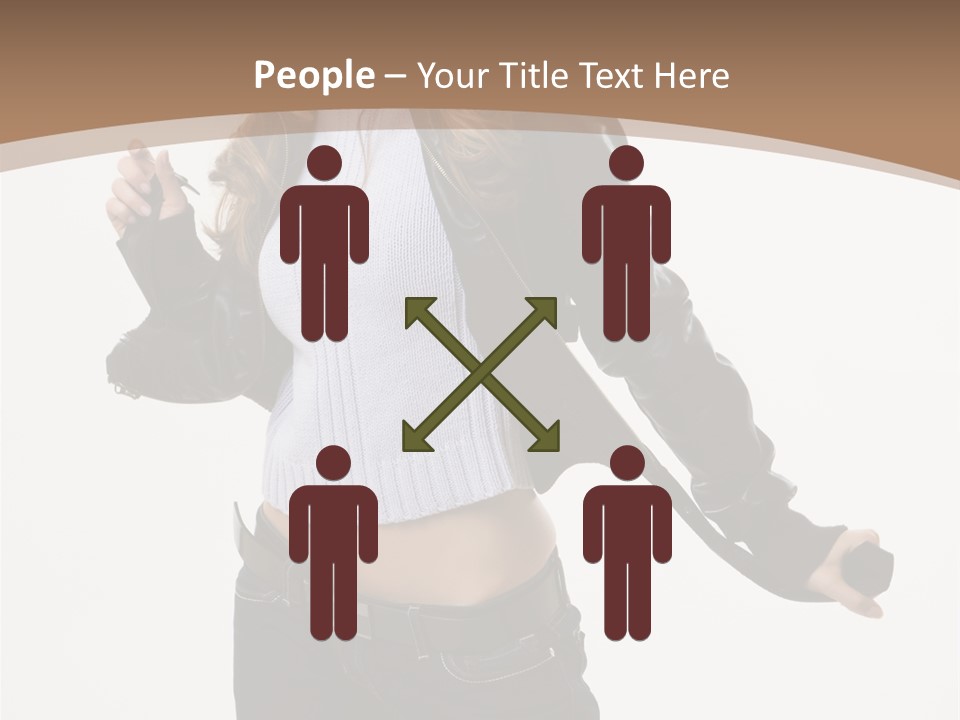 Wearing Head Caucasian PowerPoint Template