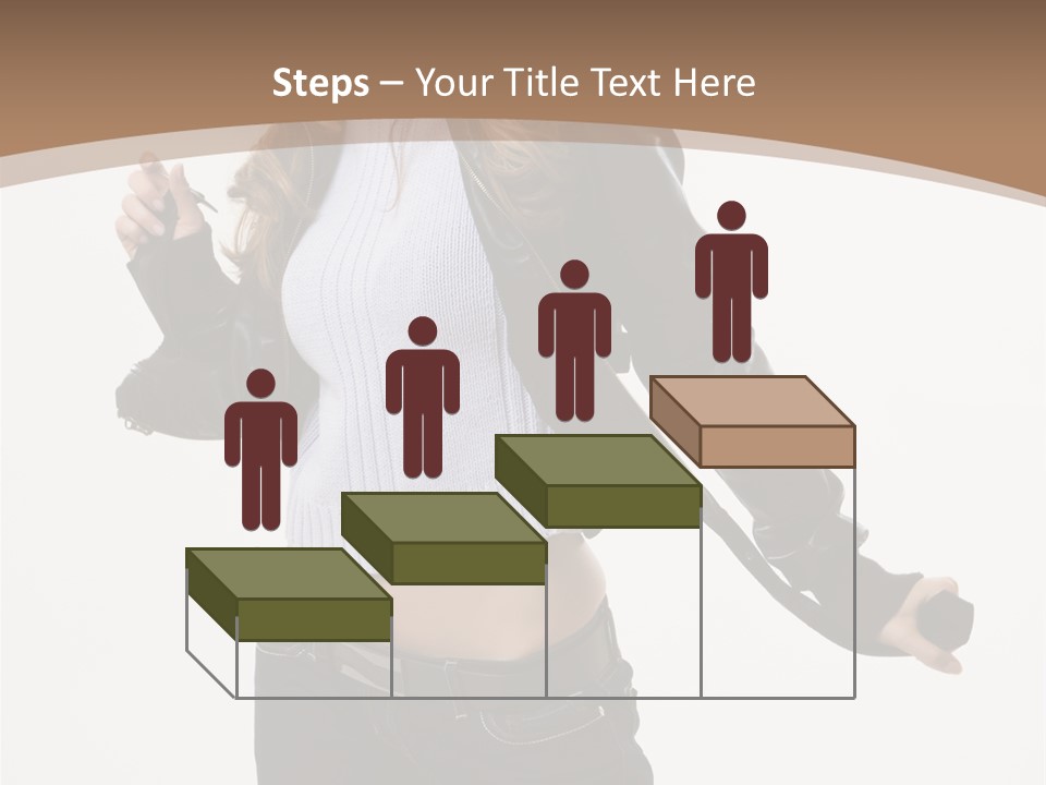 Wearing Head Caucasian PowerPoint Template