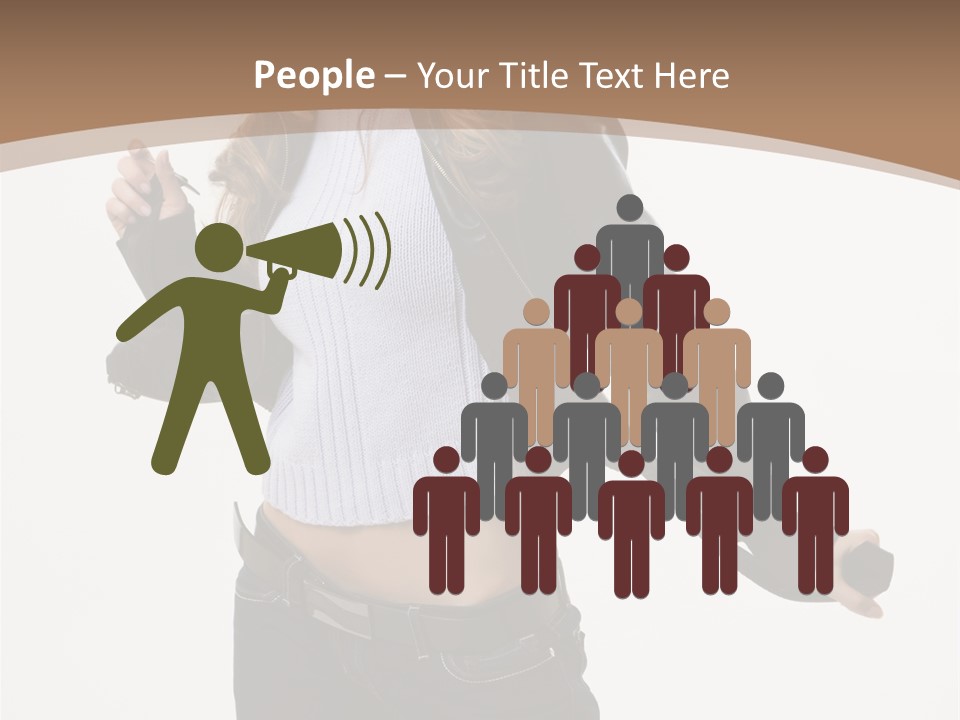 Wearing Head Caucasian PowerPoint Template