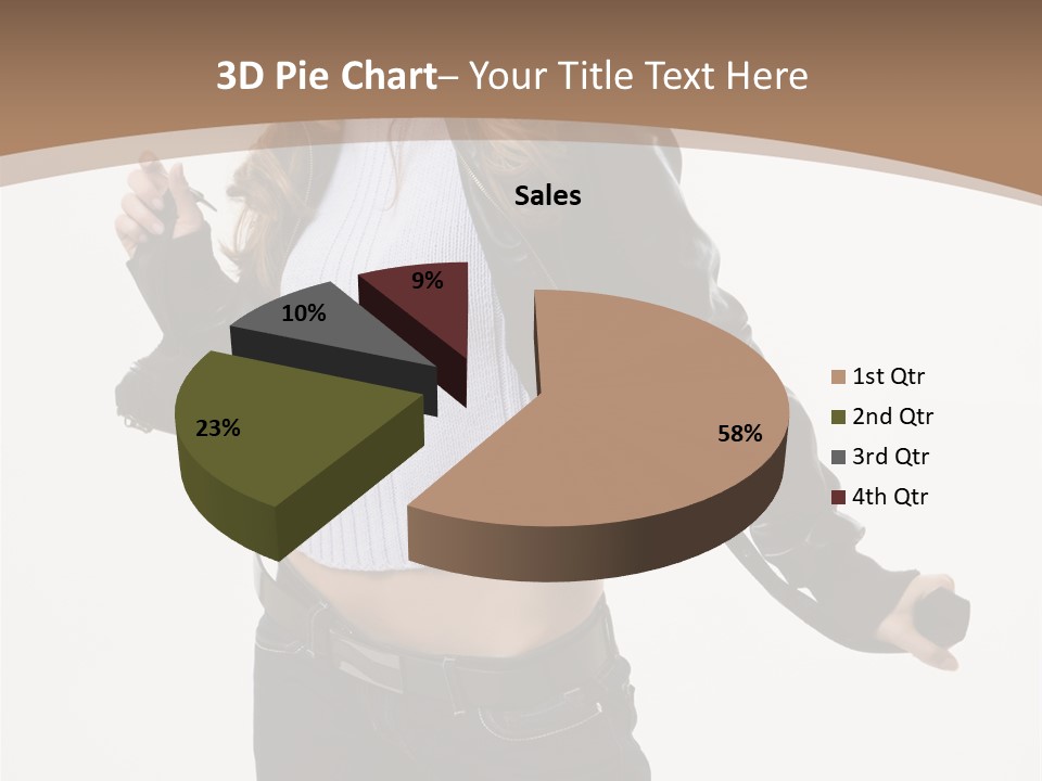 Wearing Head Caucasian PowerPoint Template