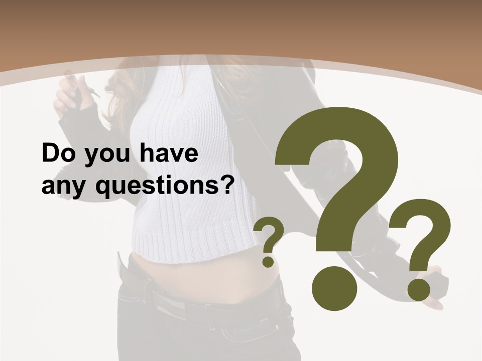 Wearing Head Caucasian PowerPoint Template