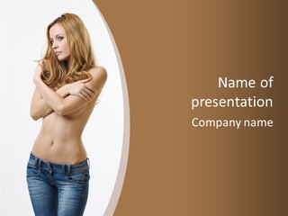 Caucasian Hair Blonde PowerPoint Template