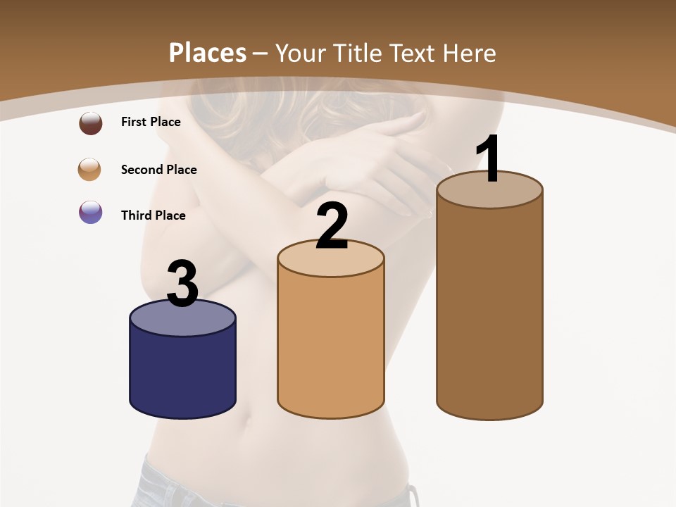 Caucasian Hair Blonde PowerPoint Template