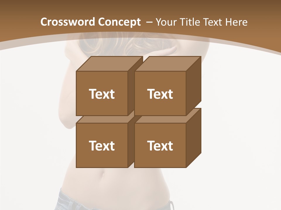 Caucasian Hair Blonde PowerPoint Template