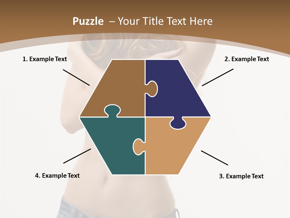 Caucasian Hair Blonde PowerPoint Template