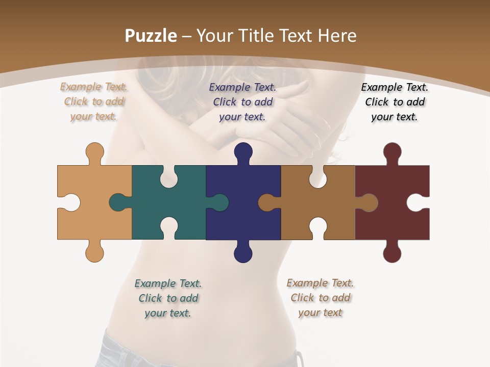 Caucasian Hair Blonde PowerPoint Template