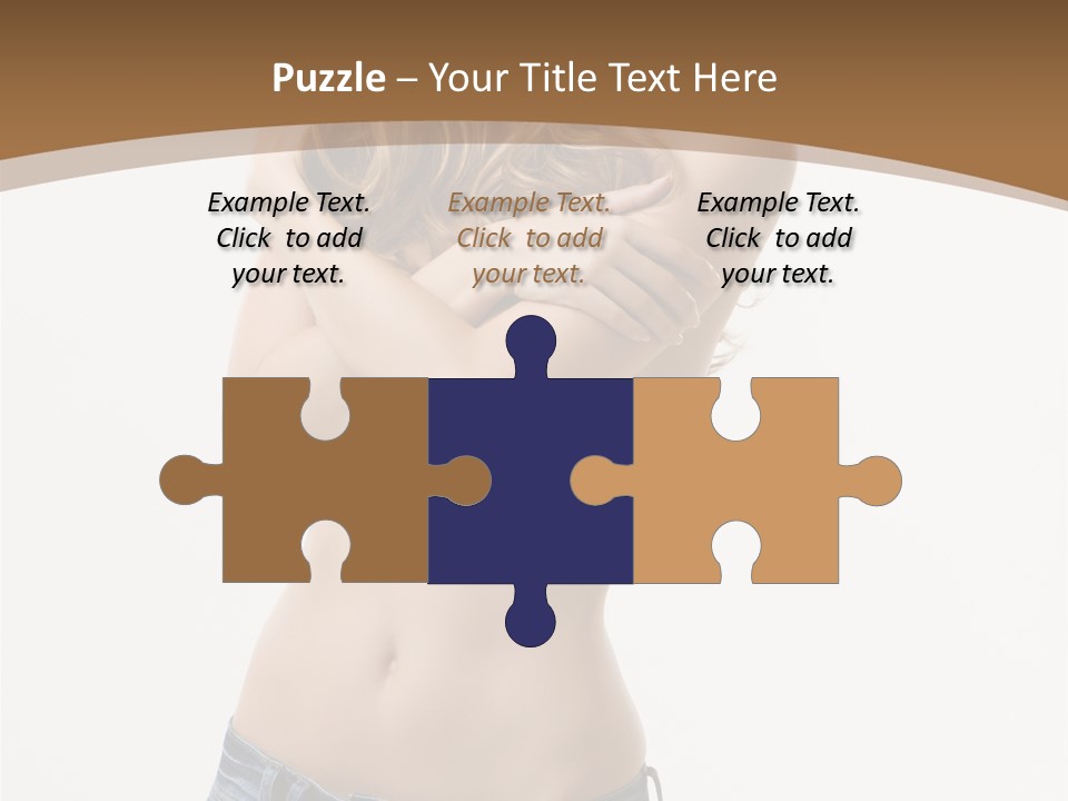 Caucasian Hair Blonde PowerPoint Template