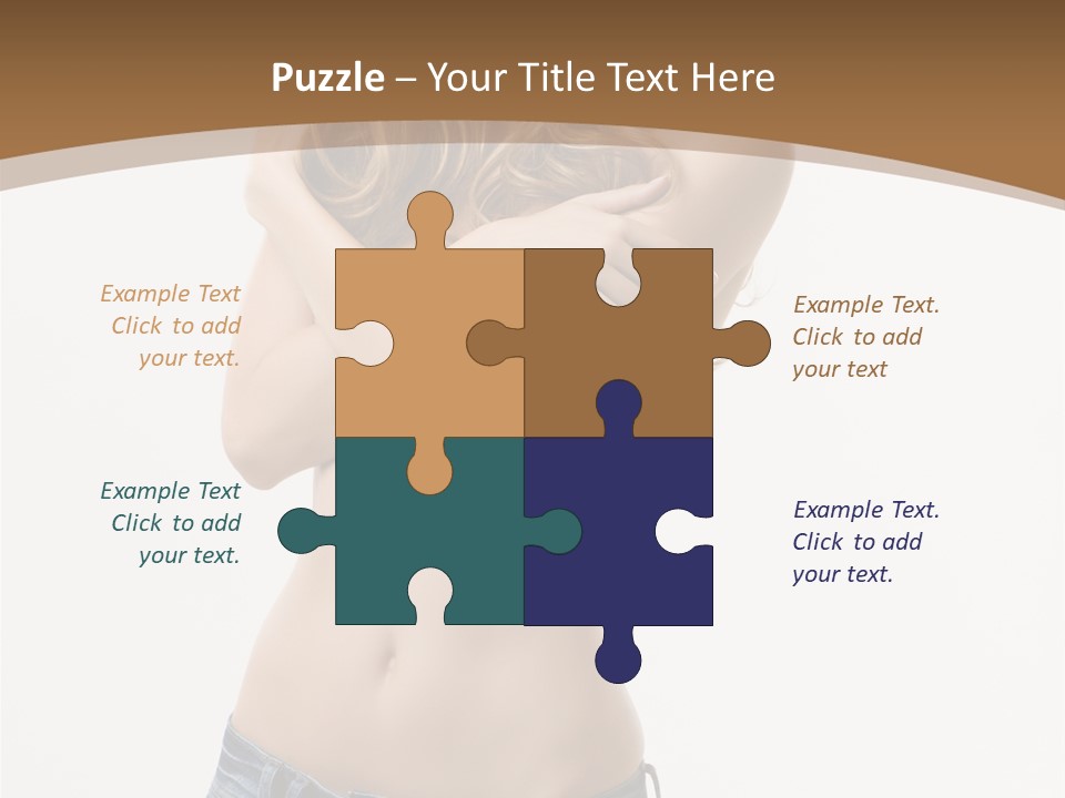 Caucasian Hair Blonde PowerPoint Template