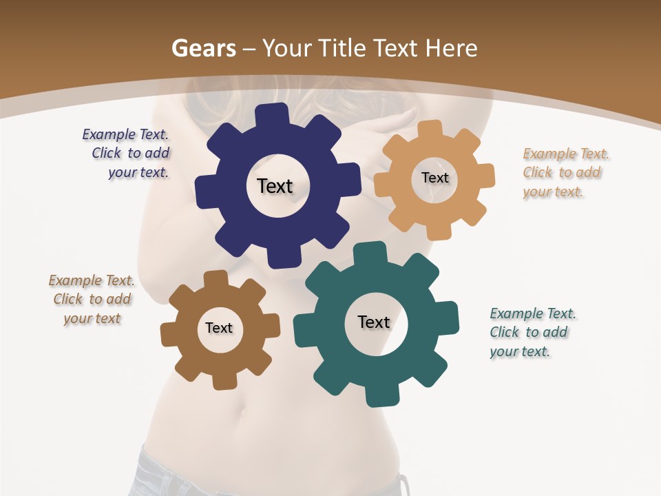 Caucasian Hair Blonde PowerPoint Template