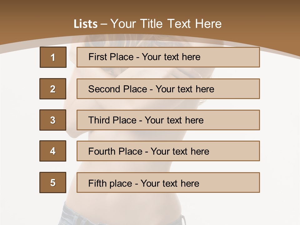 Caucasian Hair Blonde PowerPoint Template