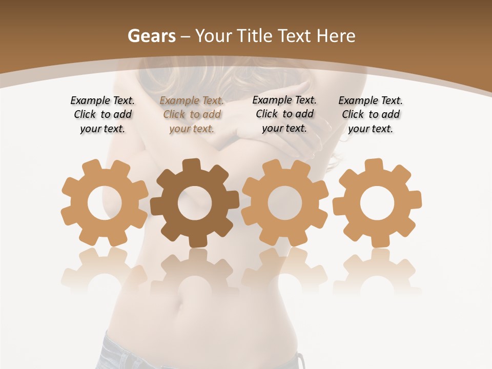 Caucasian Hair Blonde PowerPoint Template