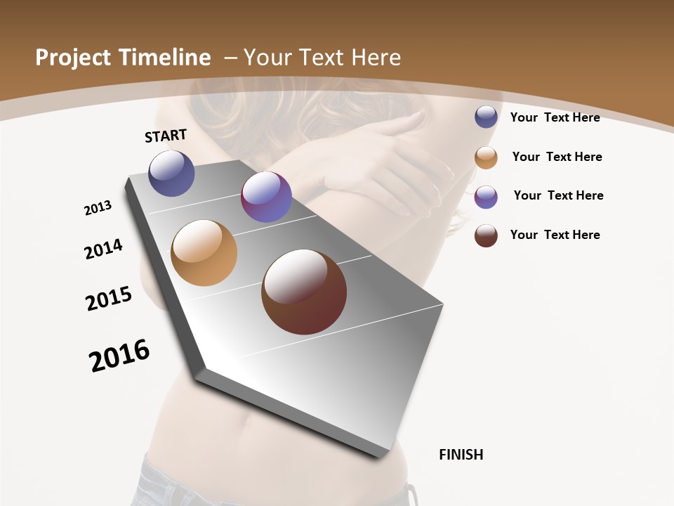 Caucasian Hair Blonde PowerPoint Template