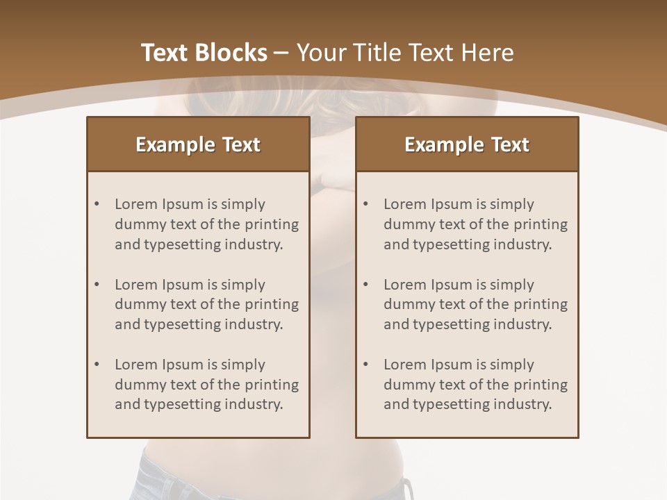 Caucasian Hair Blonde PowerPoint Template